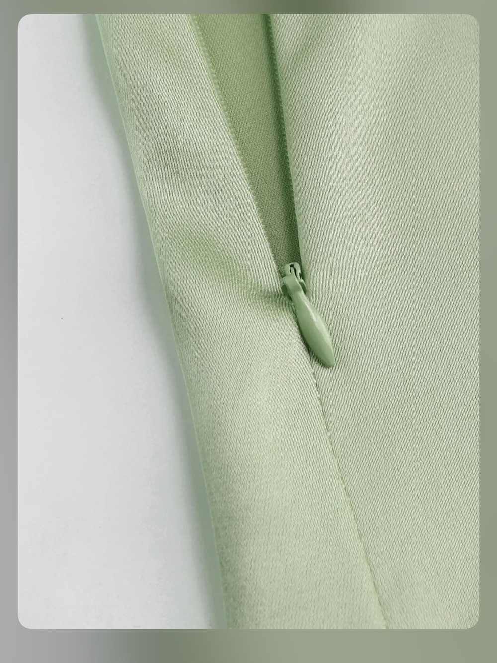 SATIN KNOTTED PUFF SLEEVE SPLIT MIDI DRESS - Picture 8 of 12